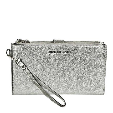 michael kors silver navy wallet canvas|Michael Kors Wallet female.